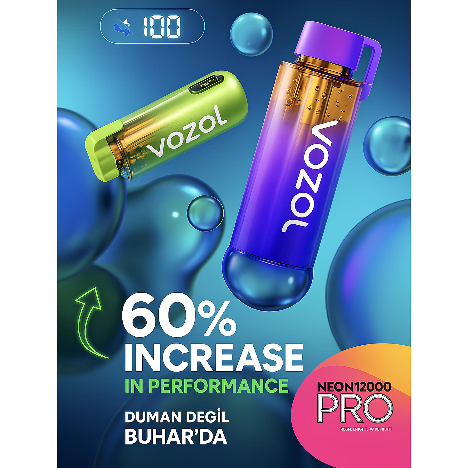 Vozol - Neon Pro 12000 Puff Tek Kullanımlık Elektronik Sigara - En Uygun Fiyatlı Orijinal Ürün