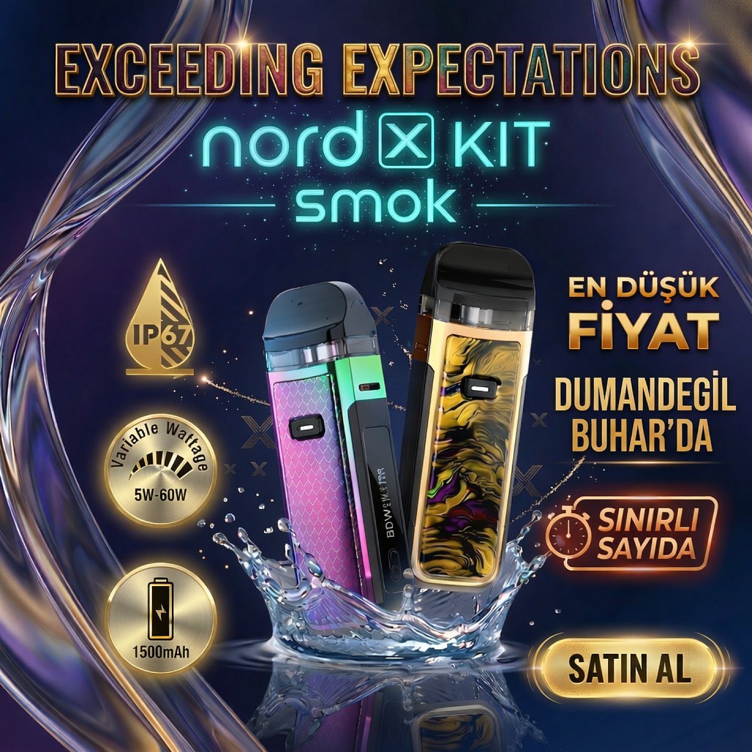 SMOK - Nord X 60W 1500mAh Pod Mod Elektronik Sigara Kit