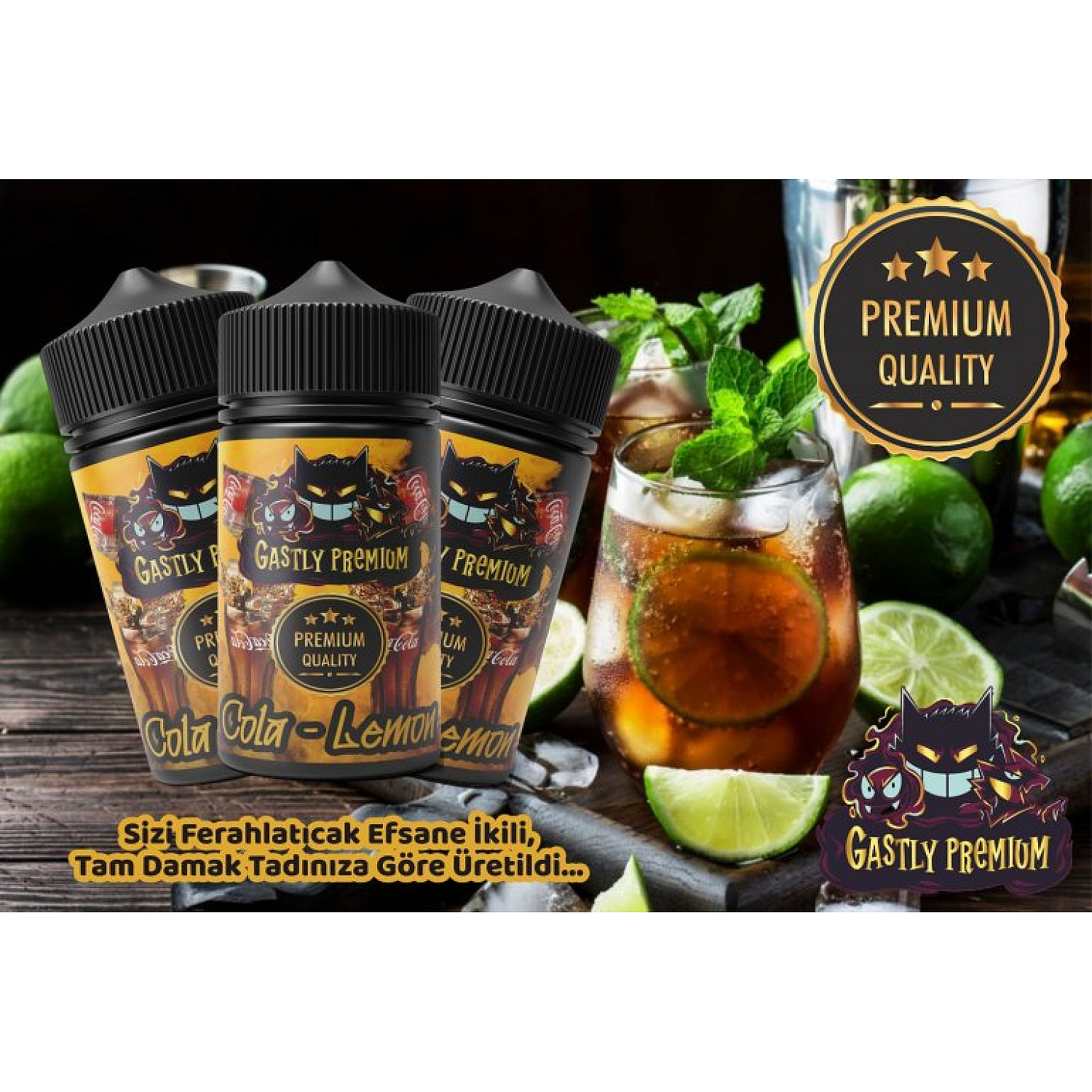 Gastly - Cola Lemon 30 ml Likit - En Uygun Fiyatlı Orijinal Ürün
