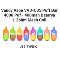 Vandy Vape - Lovitie C-05 4000 Puff Şarj Edilebilen Tek Kullanımlık Elektronik Sigara - En Uygun Fiyatlı Orijinal Ürün