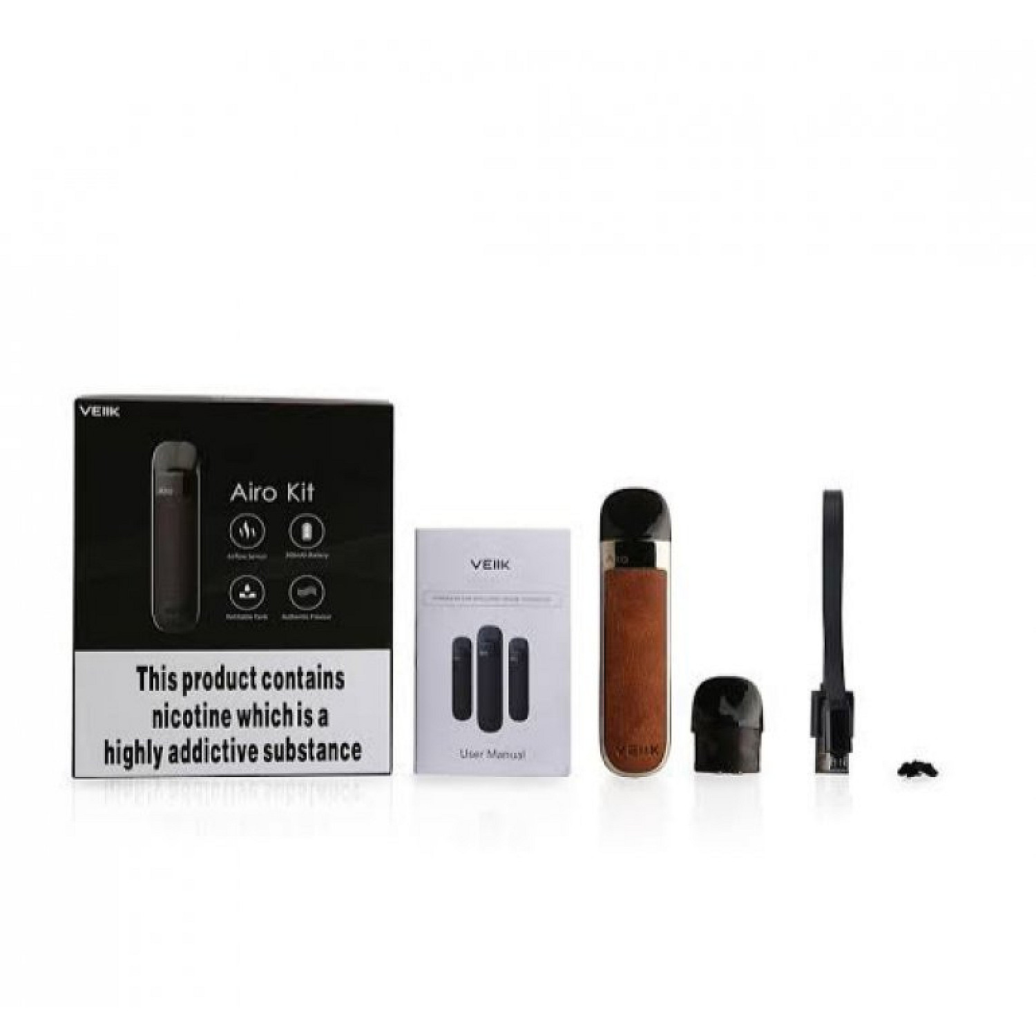 Veiik - Airo 500mAh (Upgraded) Pod Mod Elektronik Sigara Kit - En Uygun Fiyatlı Orijinal Ürün