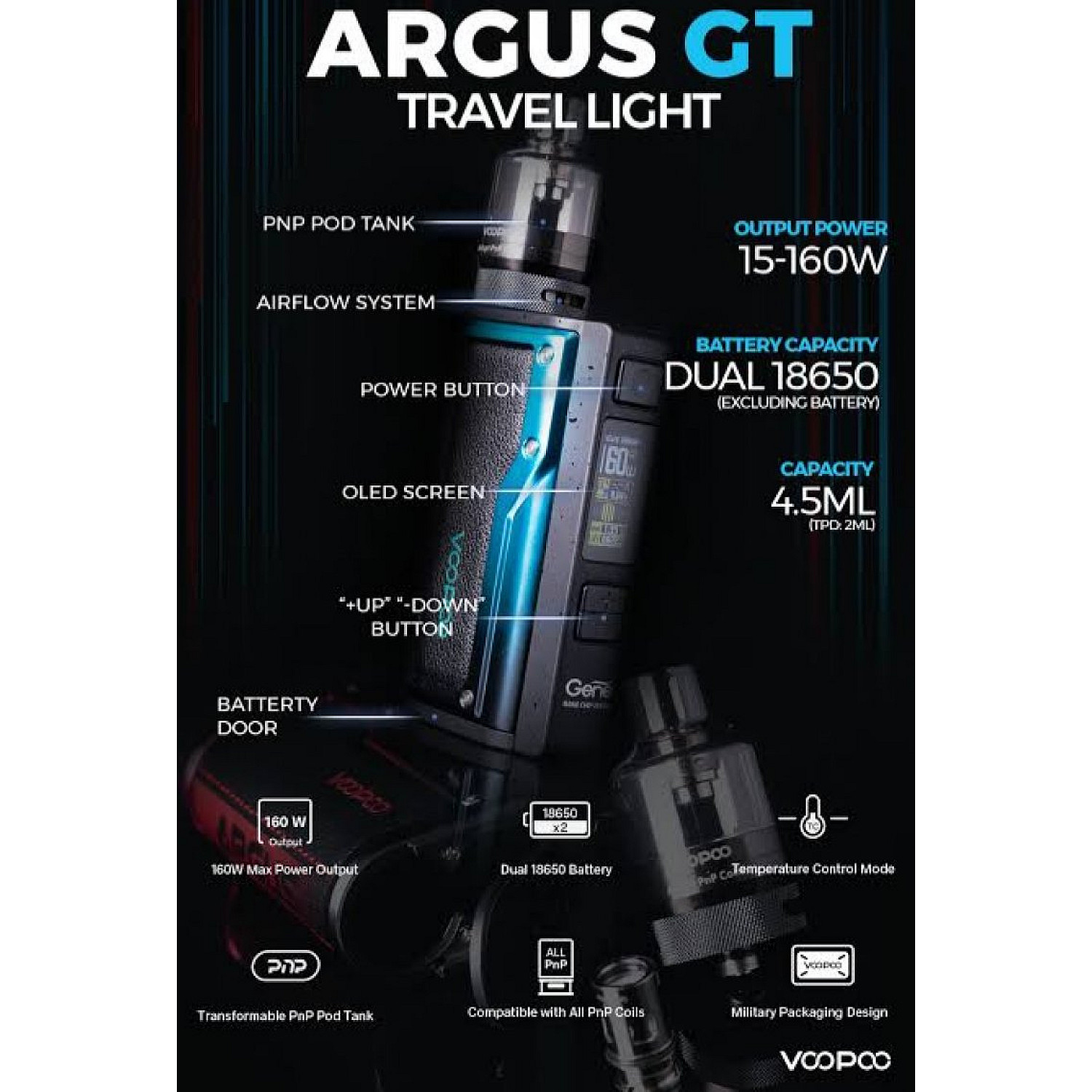 Voopoo - Argus GT 160W Elektronik Sigara Kit - En Uygun Fiyatlı Orijinal Ürün