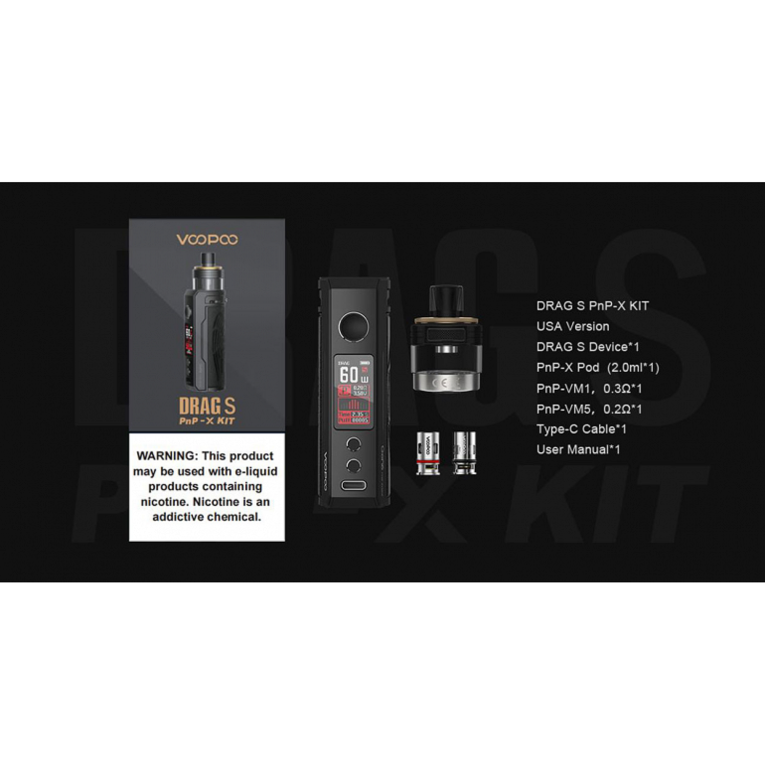 Voopoo - Drag S Pnp-X 80 w Elektronik Sigara Kit - En Uygun Fiyatlı Orijinal Ürün
