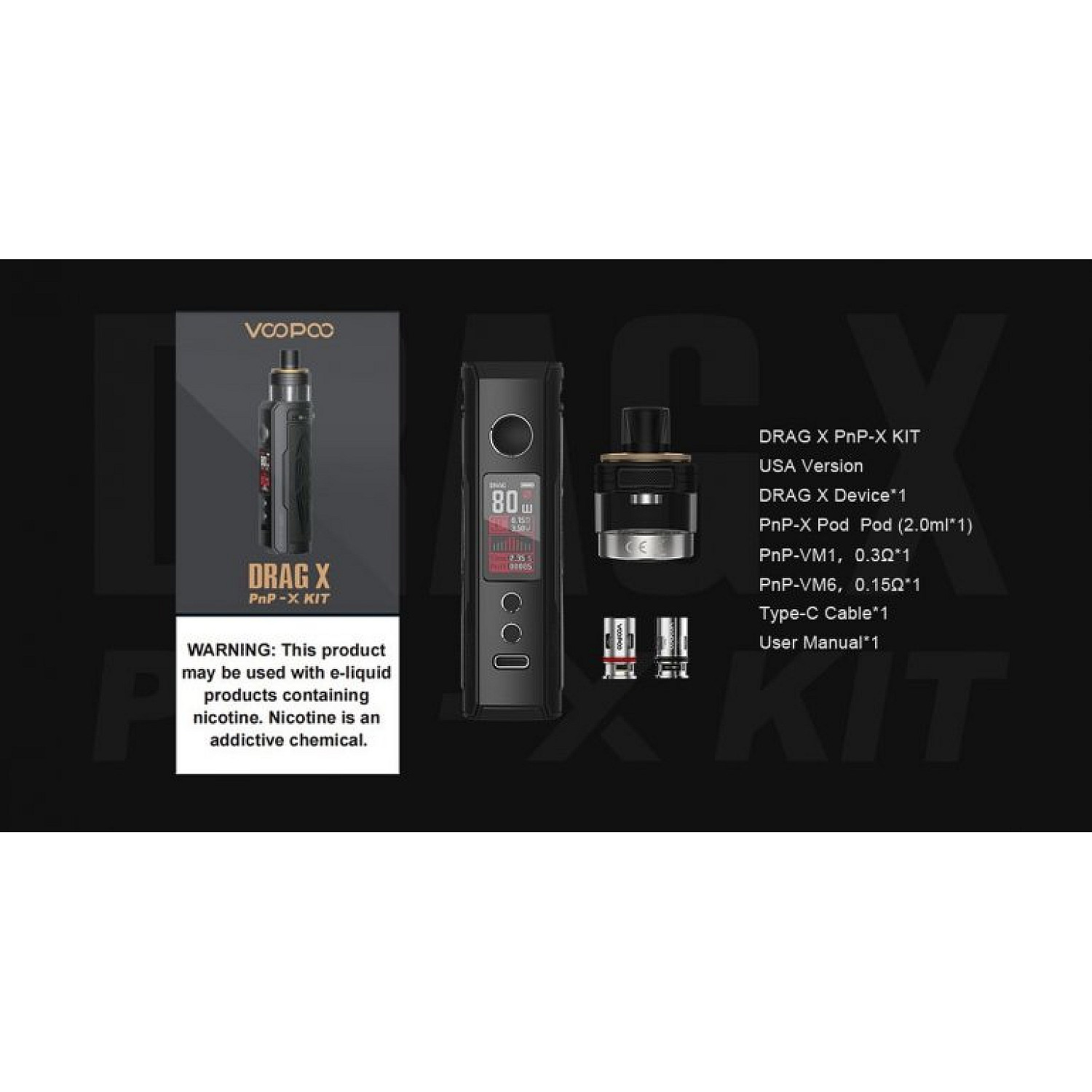 Voopoo - Drag X Pnp-X 80 w Elektronik Sigara Kit - En Uygun Fiyatlı Orijinal Ürün