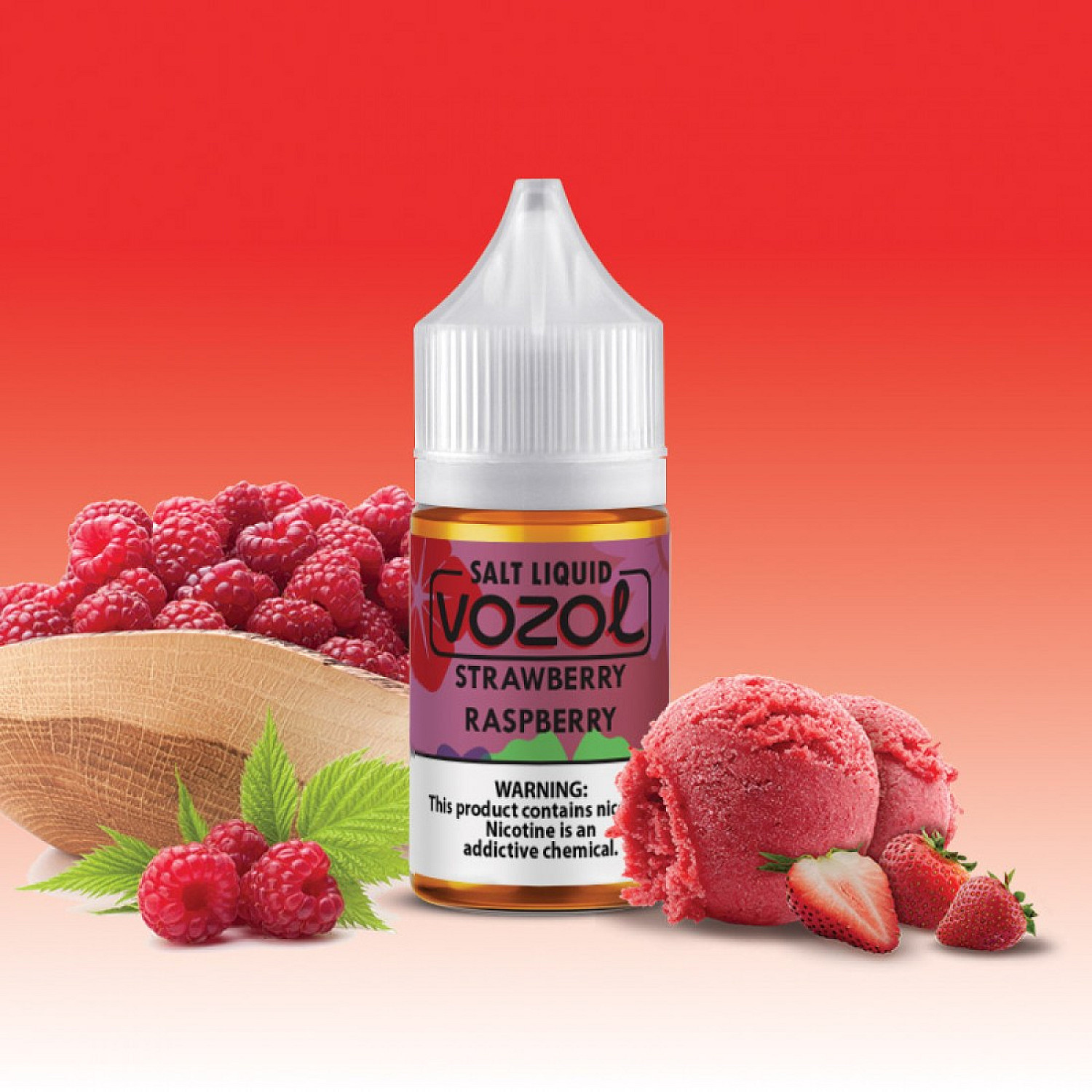 Vozol Bar - Strawberry Rapsberry 30 ml Salt Likit